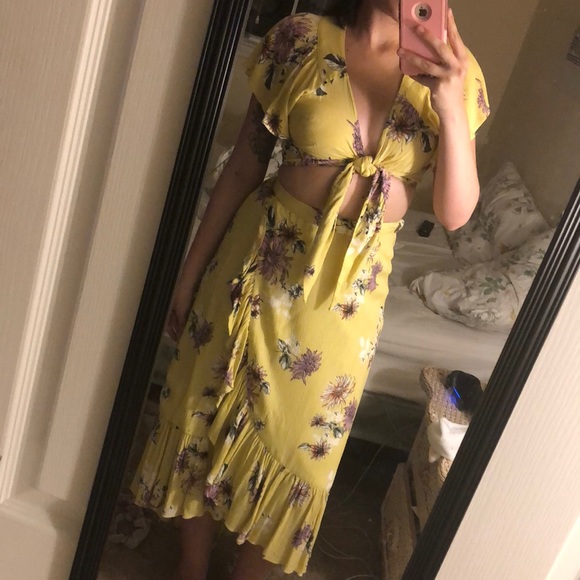 Yellow floral matching set - Picture 2 of 4